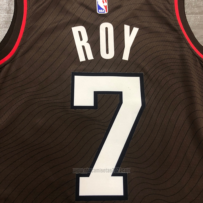 Camiseta Portland Trail Blazers Brandon Roy #7 Ciudad 2020-21 Marron
